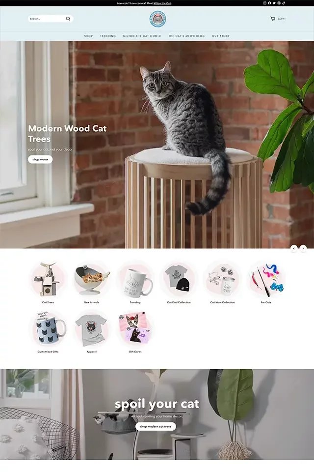 Meowingtons landing page