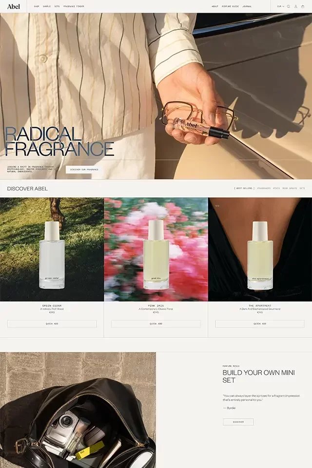 Abel landing page