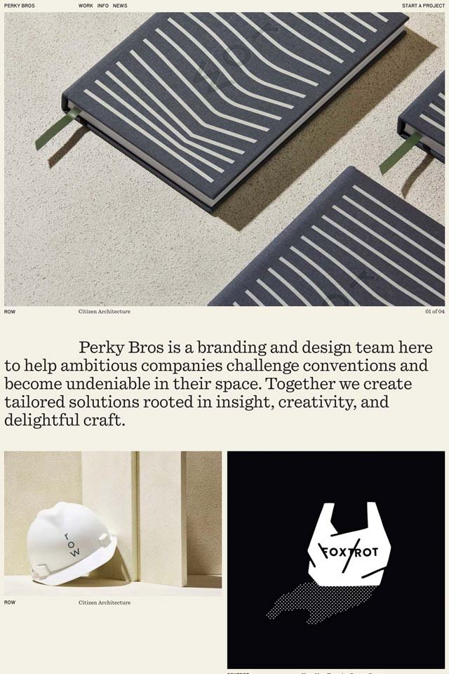 Perky Bros landing page