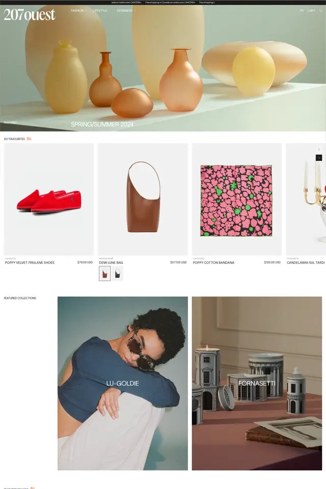 207 Ouest landing page