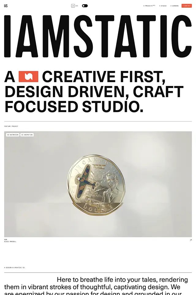 IAMSTATIC landing page