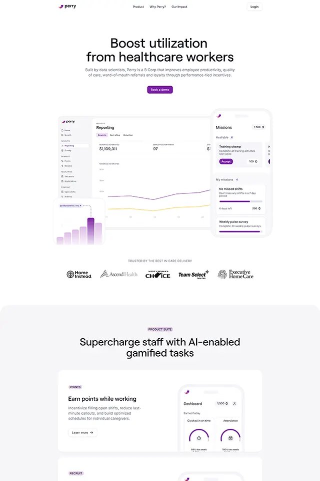 Perry landing page