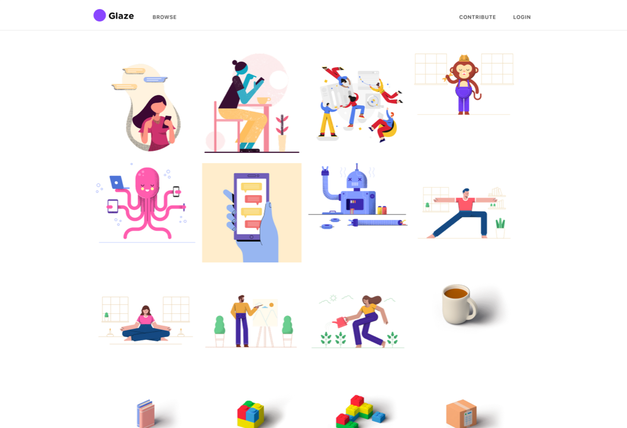 GlazeStock illustrations