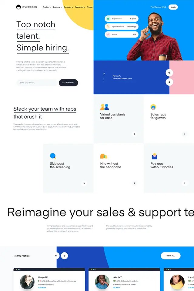Overpass landing page