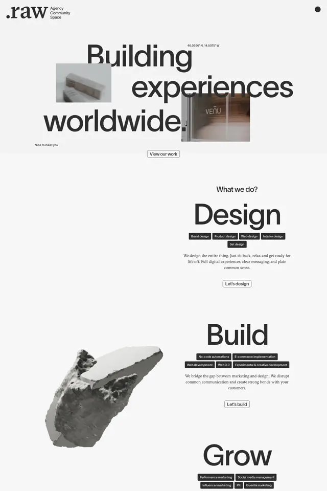 .raw landing page