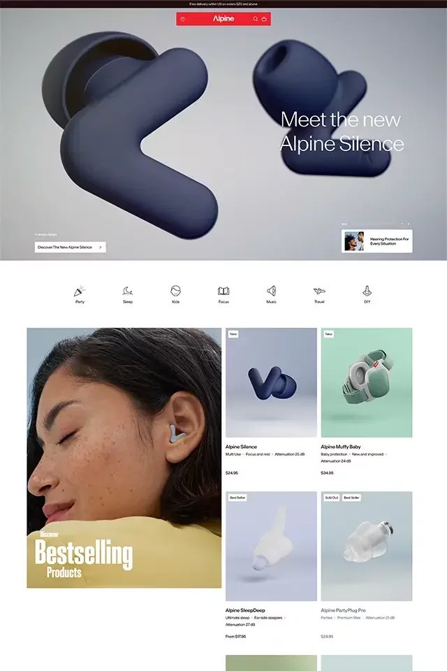 Alpine landing page