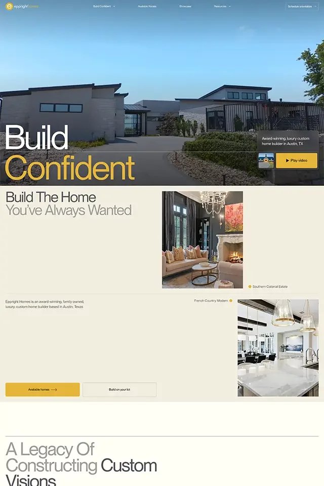 Eppright Homes landing page