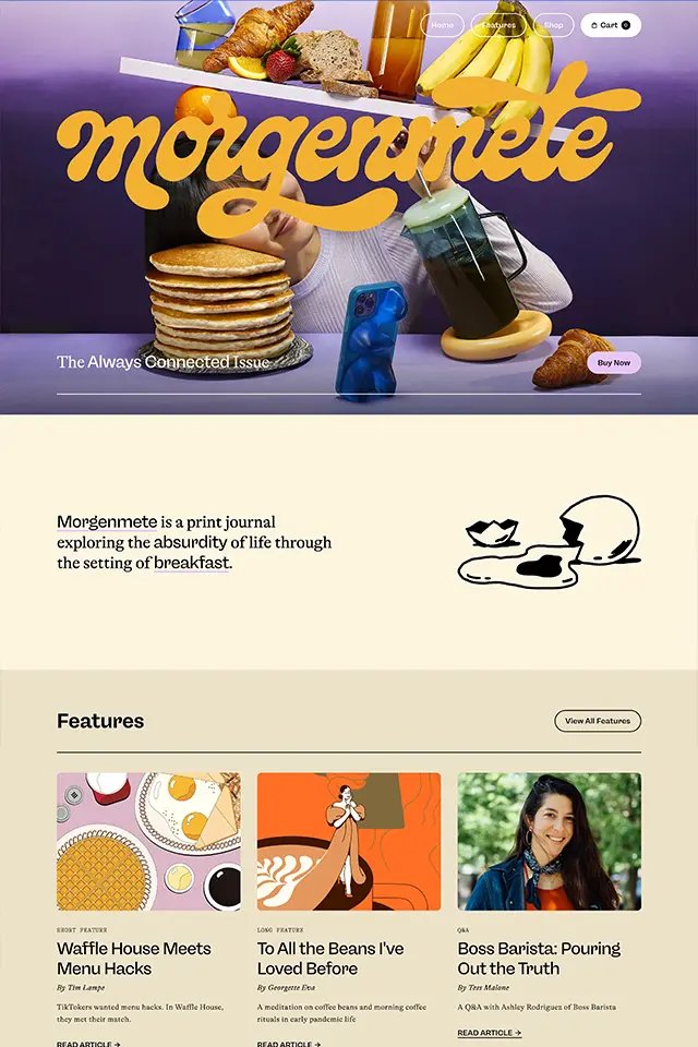 Morgenmete landing page