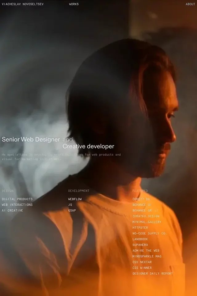Viacheslav Novoseltsev landing page