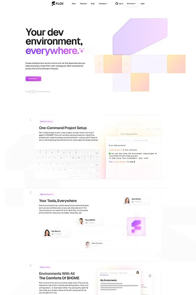 Flox landing page