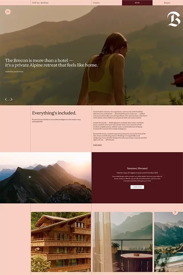 The Brecon landing page