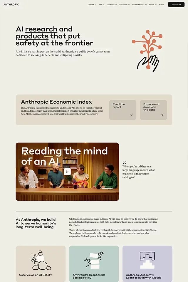 Anthropic landing page