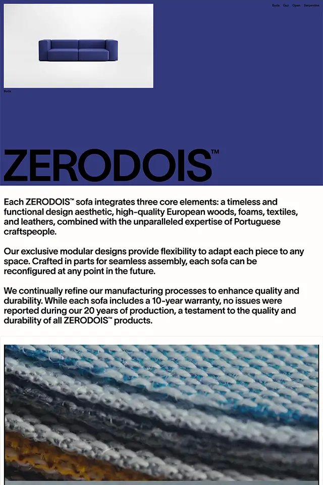ZERODOIS landing page