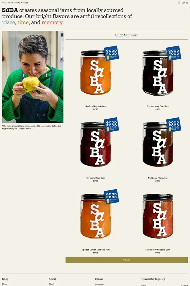 saba jam landing page