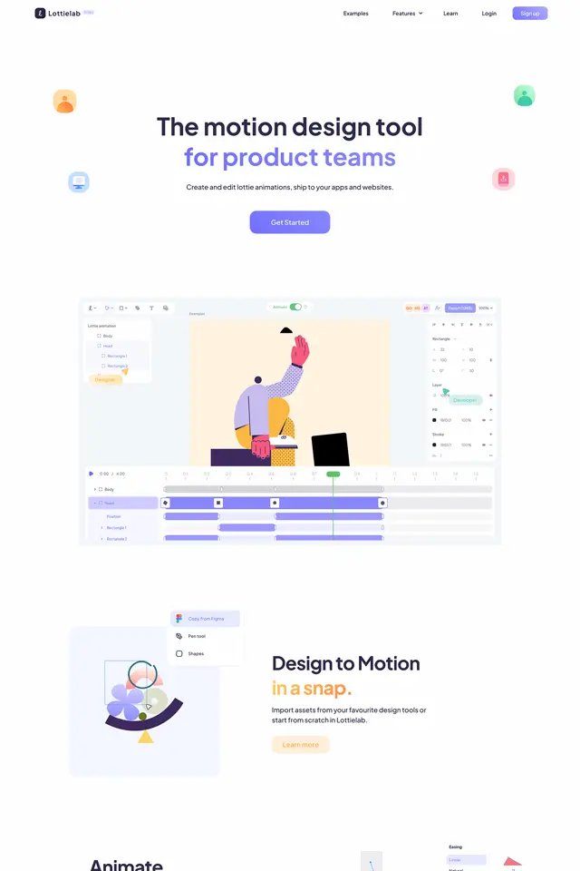 Lottielab landing page