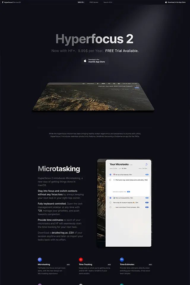 Hyperfocus 2 landing page