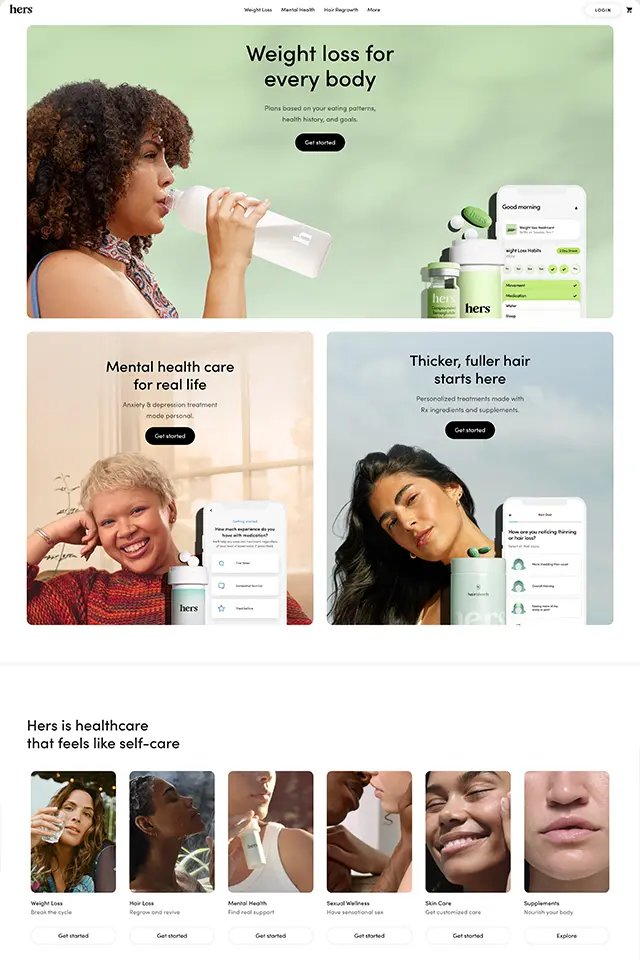 Forhers landing page