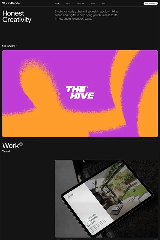 Studio Kanda landing page