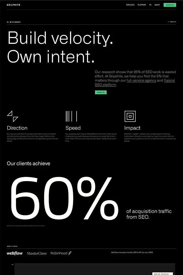 Graphite landing page