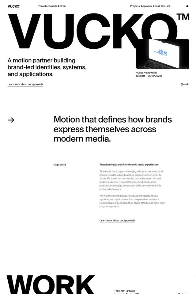 Vucko landing page