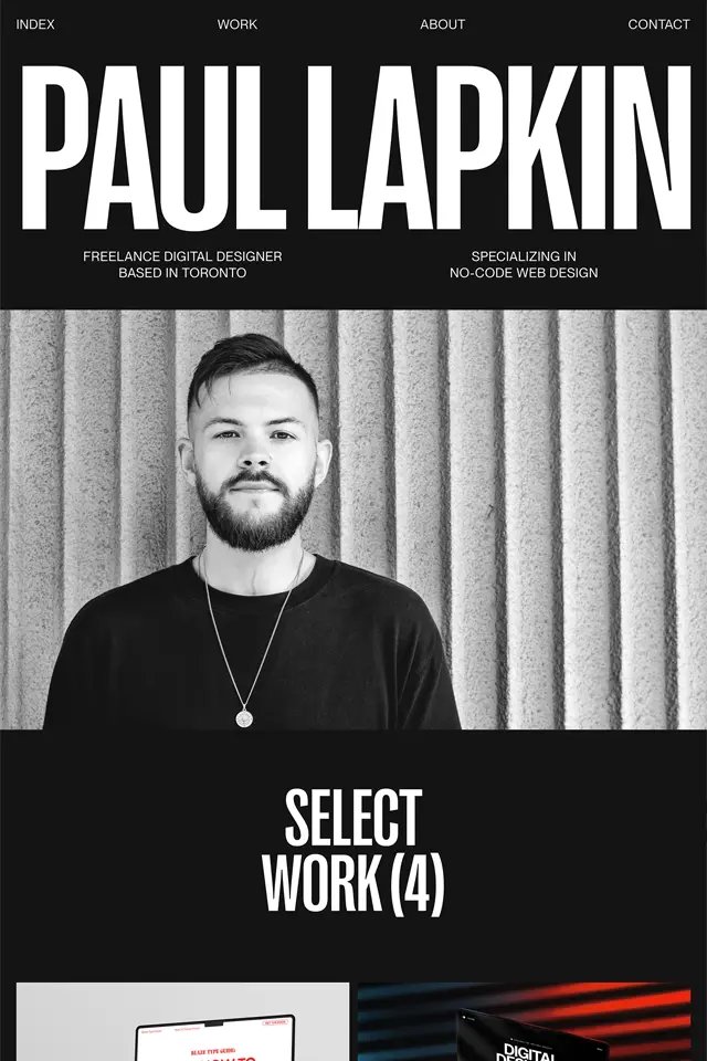 Paul Lapkin landing page