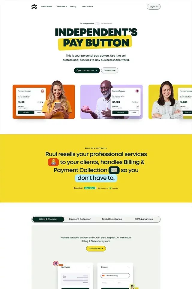 Ruul landing page