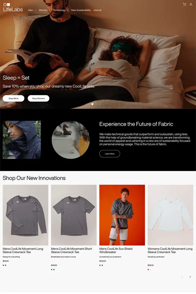 LifeLabs landing page