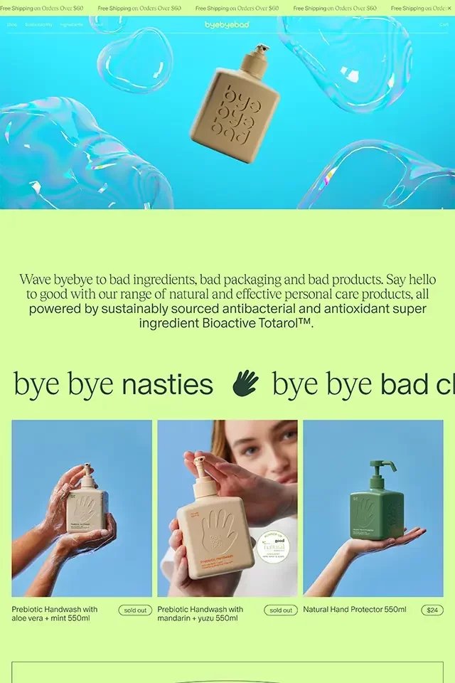 byebyebad landing page