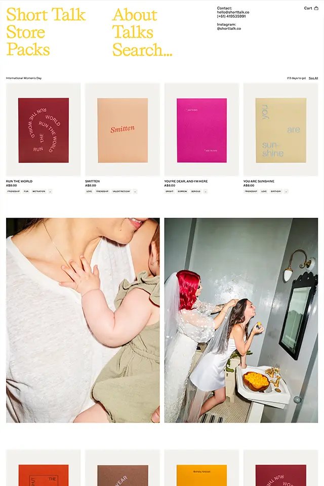 Short Talk landing page