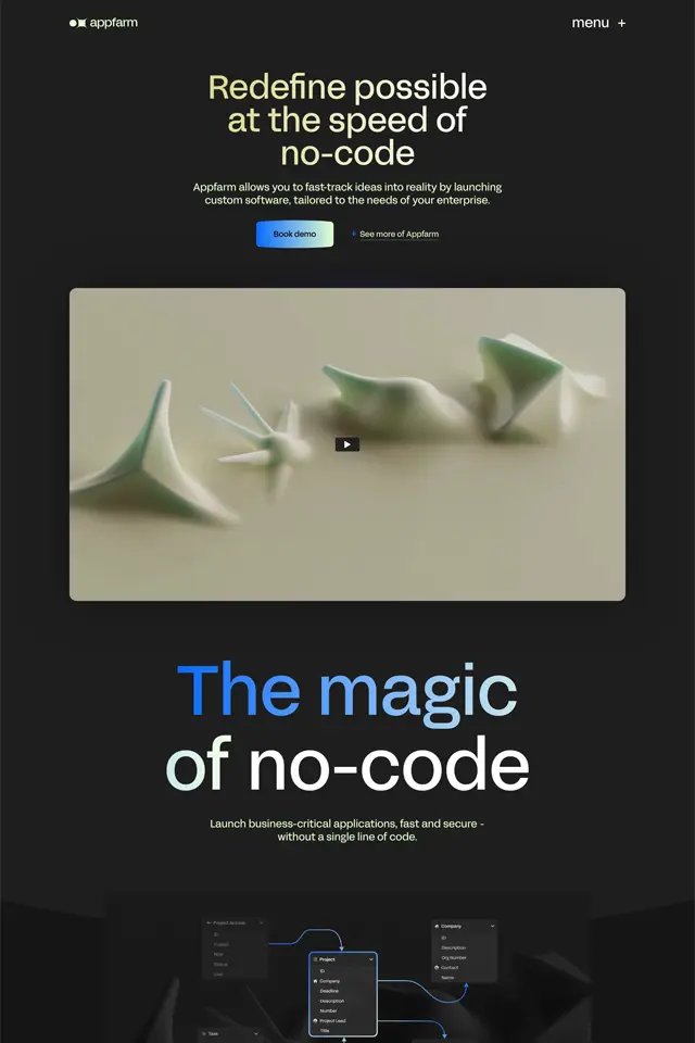 Appfarm landing page