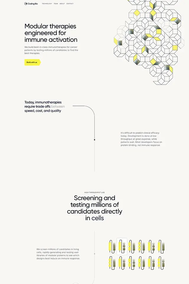 Coding Bio landing page