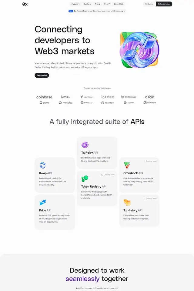 0x landing page