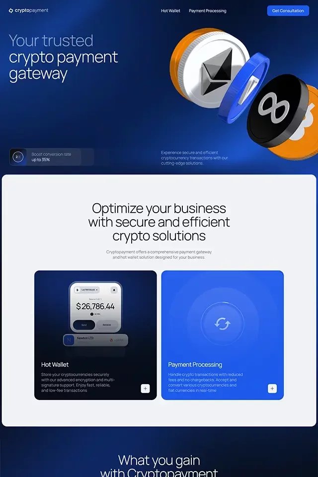 Cryptopayment landing page