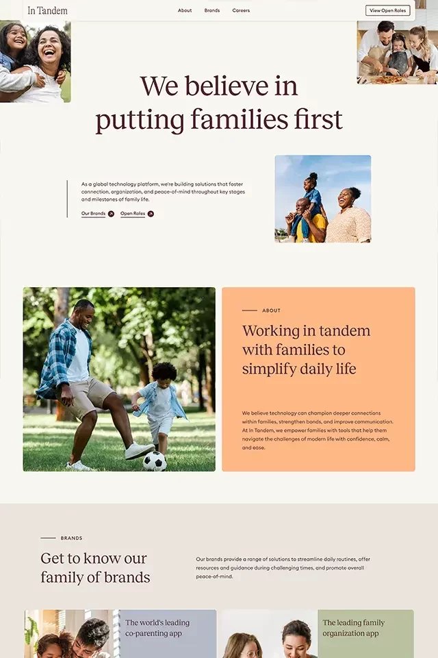 In Tandem landing page