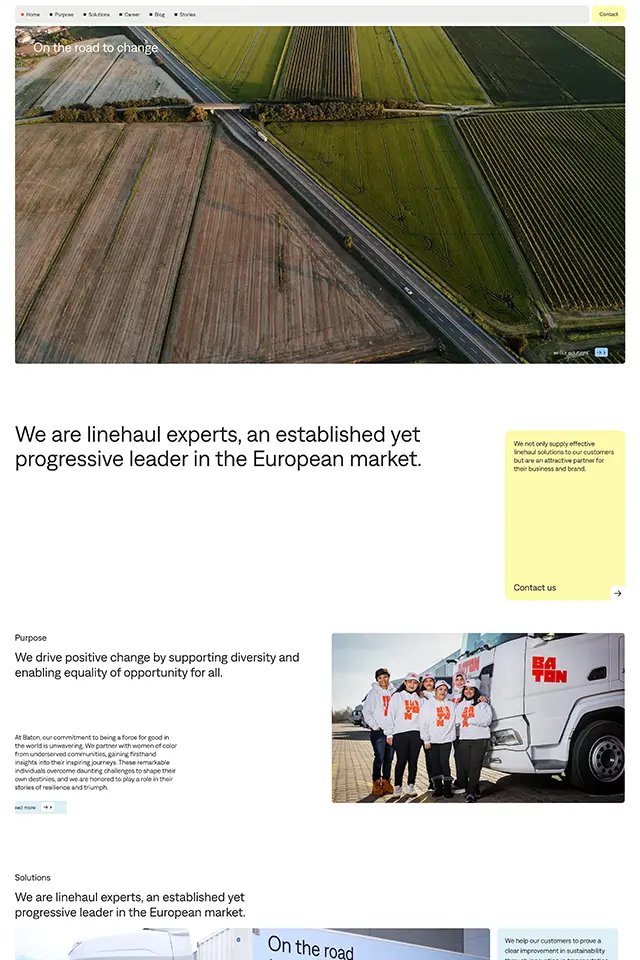 Baton Transport landing page