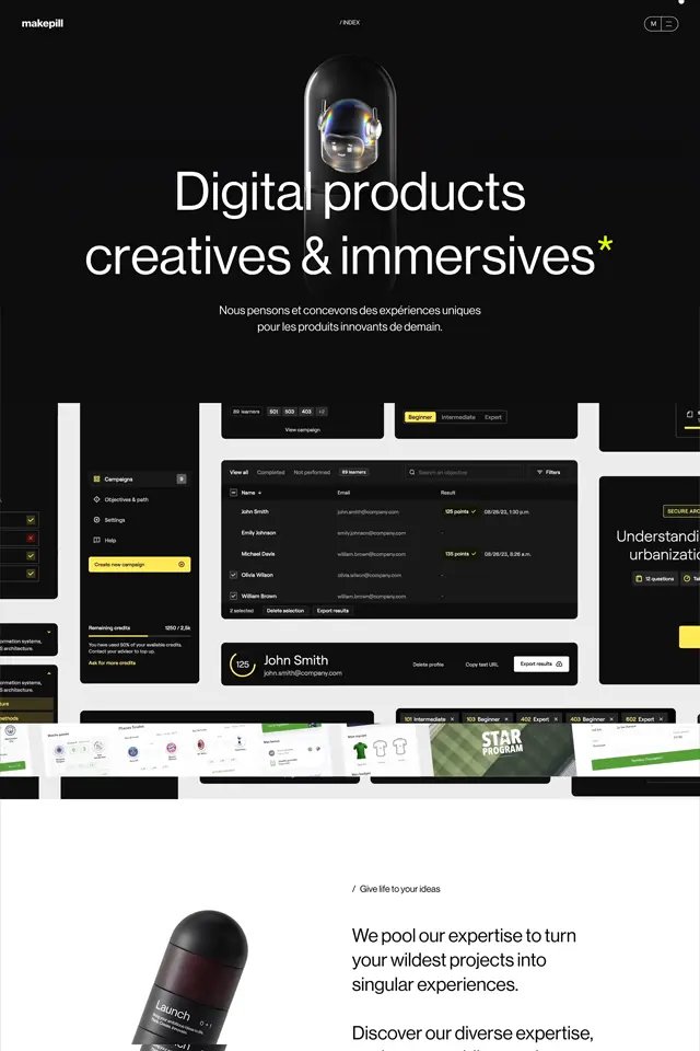 Makepill landing page