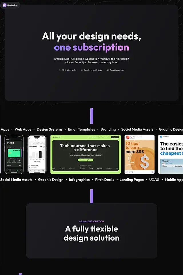 DesignTap landing page