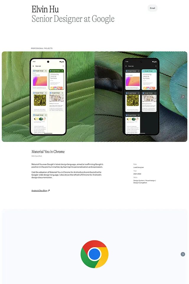 Elvin Hu landing page