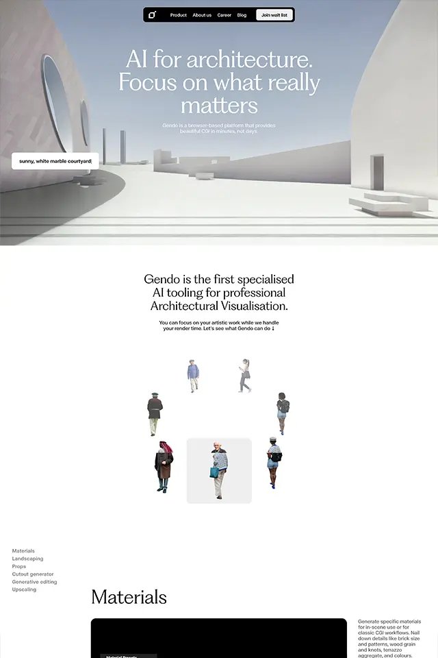 Gendo landing page