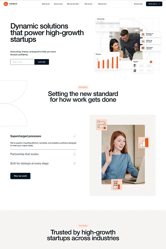 Furey landing page