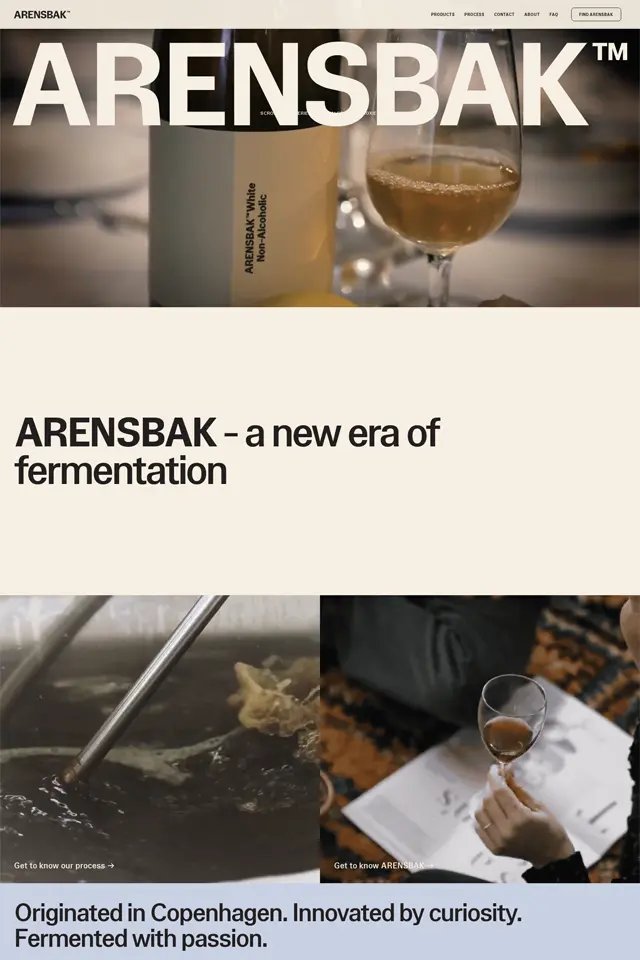 ARENSBAK landing page