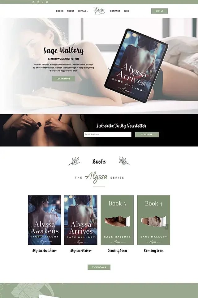 Sage Mallory landing page