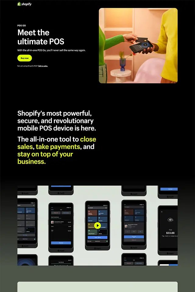 Shopify POS Go landing page