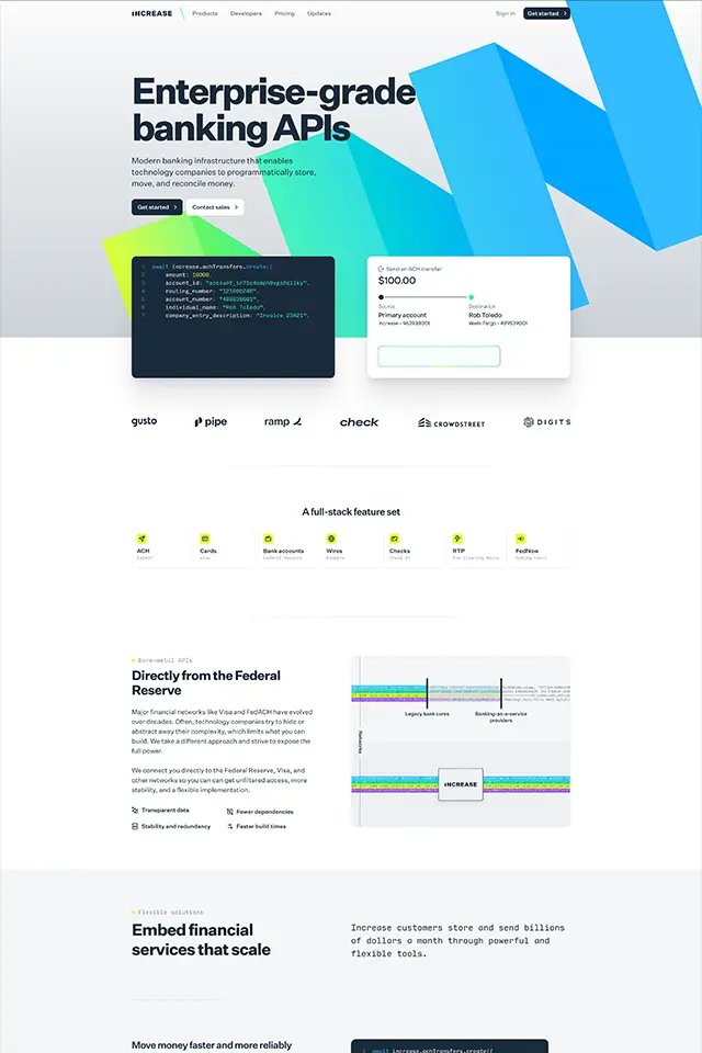 Increase landing page