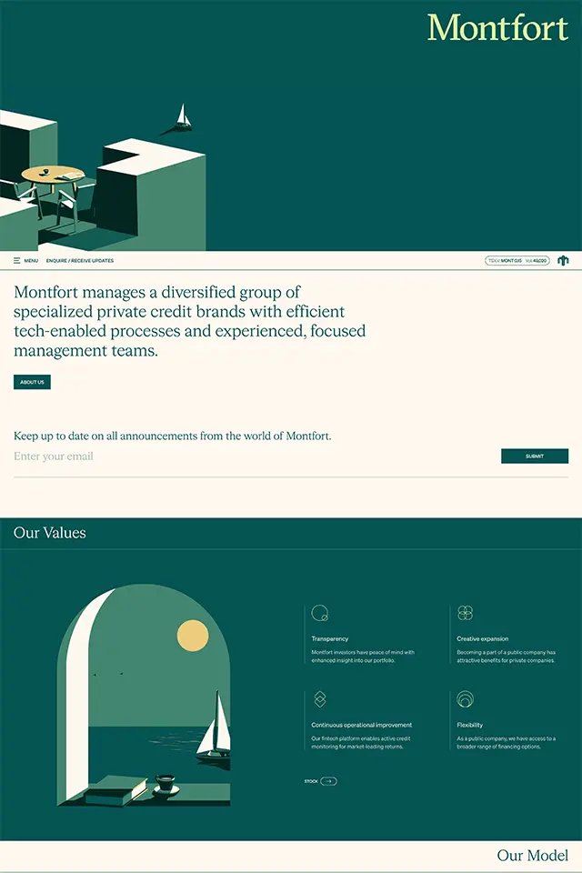 Montfort landing page
