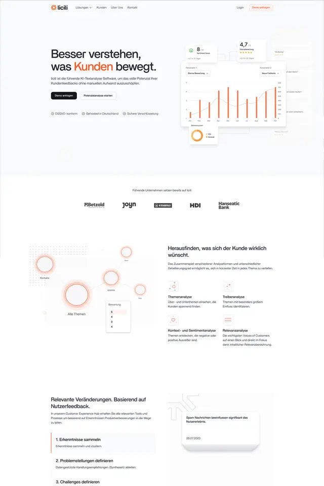 Licili landing page