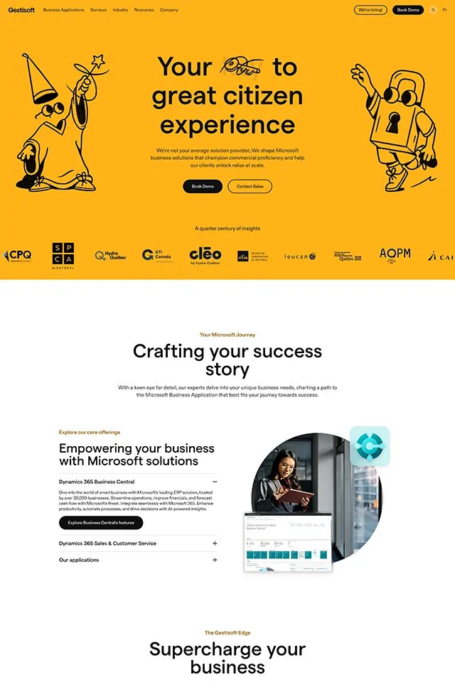 Gestisoft landing page