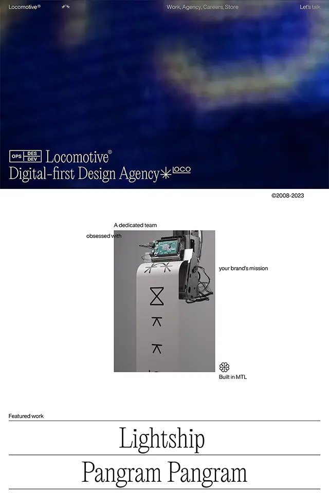 Locomotive landing page