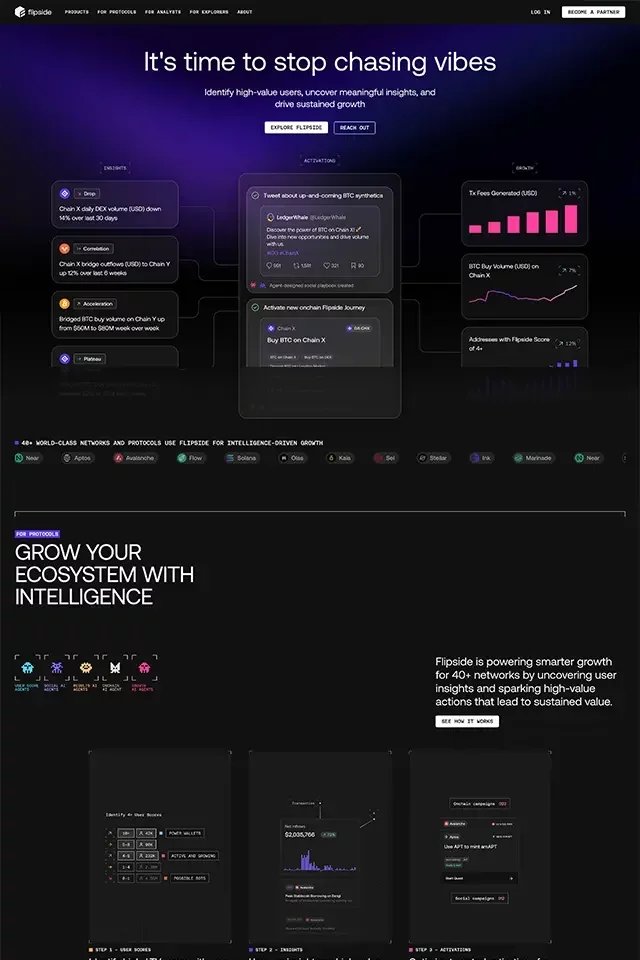Flipside landing page