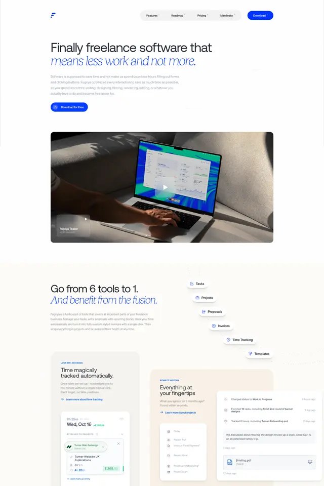 Fugoya landing page